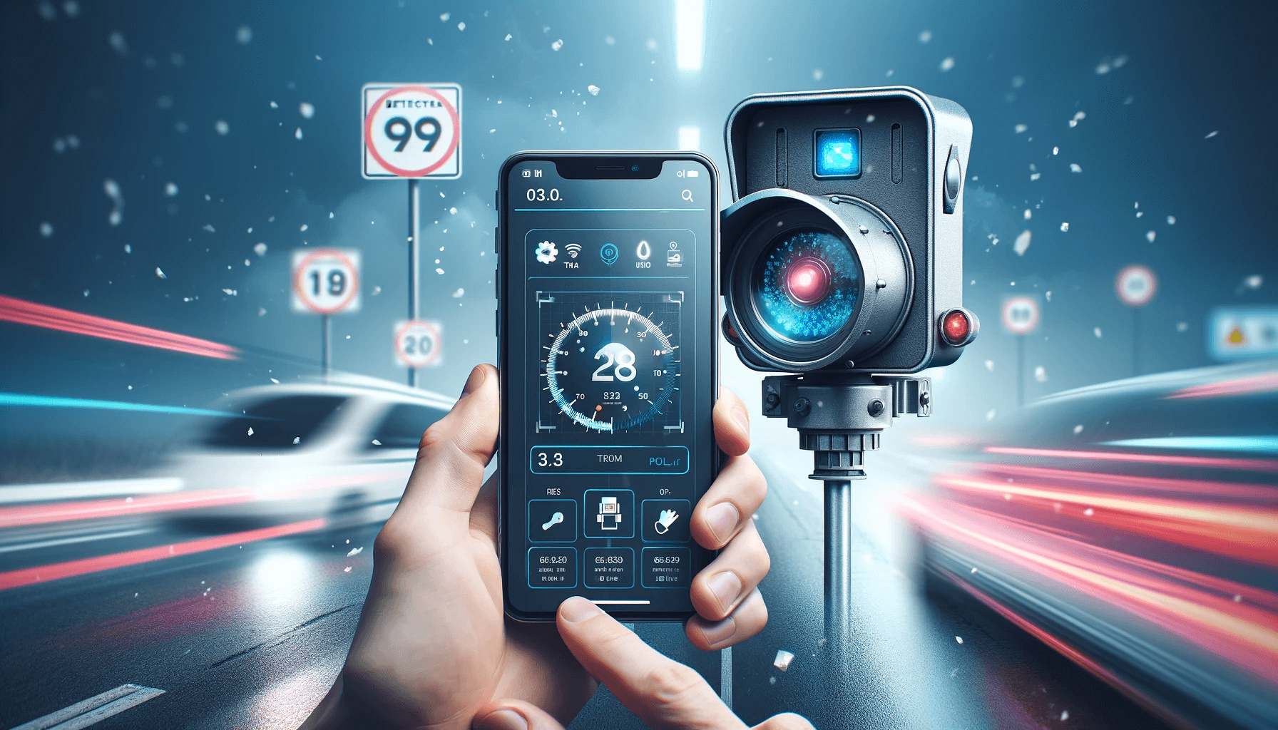 application to detect traffic radar